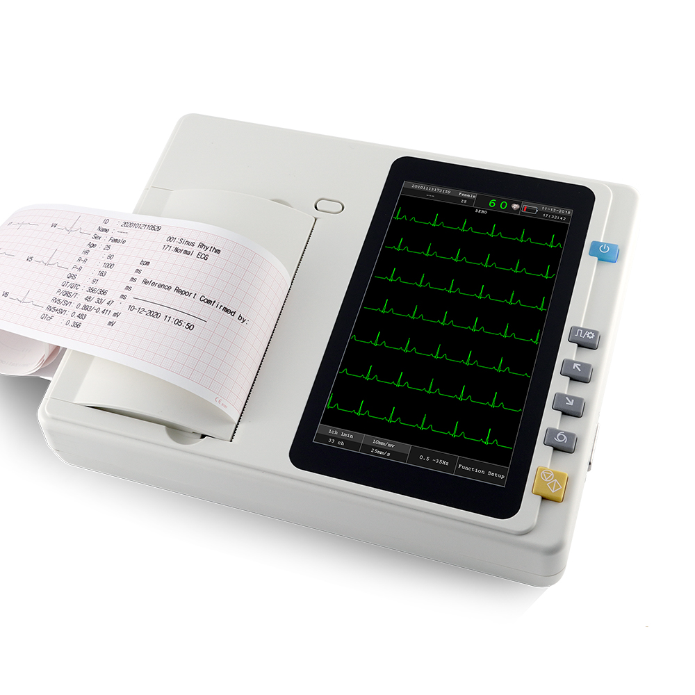 LTSE23  3 channel 7 inch touch screen ECG machine